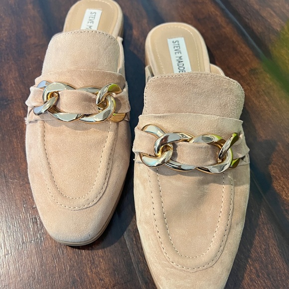 Steve Madden Women's Tan Loafers with Gold Chain 7.5 - Picture 7 of 7